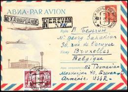 USSR 1963, Registred Airmail Cover Erevan - Bruxelles - Brieven En Documenten