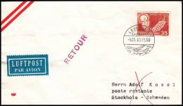 Denmark 1963, Airmail Cover Kopenhagen To Stockholm - Posta Aerea