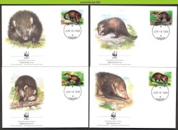 Nat236fb WWF FAUNA ZOOGDIEREN MANGOEST MAMMALS MONGOOSE LIBERIA 1998 FDC's - FDC