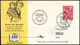 Sweden 1957, Airmail Cover Stockholm To Tokio Via North Pole - Storia Postale