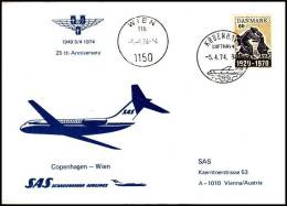 Denmark 1974, Airmail Cover Kopenhagen To Wien - Covers & Documents