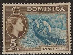 DOMINICA 1954 5c Canoe Making SG 147 HM NP243 - Dominica (...-1978)