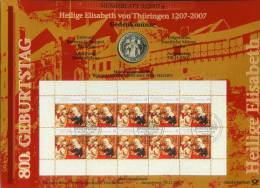 Deutschland  2007  800. Geburtstag Elisabeth Von Thüringen  (1 Numisblatt )  Mi: 5/2007 (35 EUR) - Gedenkmünzen