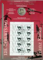 Deutschland  2008  125. Geburtstag Franz Kafka  (1 Numisblatt )  Mi: 3/2008 (35 EUR) - Conmemorativas