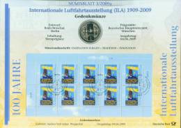 Deutschland  2009  100 Jahre Intern. Luftfahrtausstellung ILA  (1 Numisblatt )  Mi: 3/2009 (35 EUR) - Commémoratives