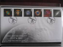 Great Britain 2007 The Sky At Night Fdc - 2001-2010 Dezimalausgaben