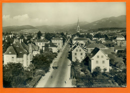 CSM :Müllheim / Baden : Vue Générale : Rue, Maisons , église , Montagnes - Allgemeiner Blick: Straße, Häuser, Kirche, Be - Müllheim