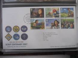 Great Britain 2007 Scout Centenary 2007  Fdc - 2001-2010 Em. Décimales