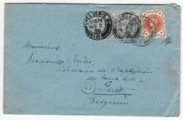 Queen Victoria 2 X 1 Penny + Half Penny Orange Chelsea 2 Nov1899 To Gent/Belgium PERFECT Stamps - Storia Postale