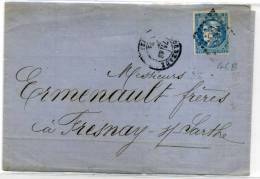 FRANCE - BORDEAUX N° 46B, OBL. GC BORDEAUX LE 13/6/1871, POUR FRESNAY / SARTHE - B - 1870 Ausgabe Bordeaux