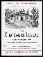 Château De LUSSAC. LUSSAC-SAINT-ÉMILION 1983 - Châteaux