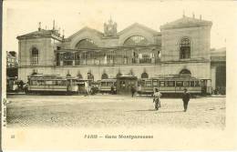 CPA  Paris, Gare Montparnasse,tramways  7375 - Arrondissement: 15