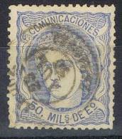 Sello 50 Mils Alegoria 1870, Fechador DAROCA (Zaragoza), Num 107 º - Usati