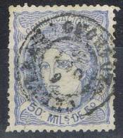 Sello 50 Mils Alegoria 1870, Fechador CERVERA Rio ALHAMA (Logroño), Num 107 º - Usati