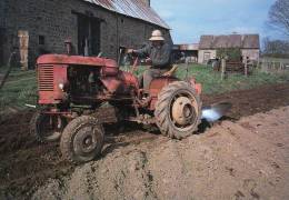 -CPSM  - 63 - Labour à Saint-Gervais D´Auvergne - Tracteur Massey-Harris -  523 - Tractors