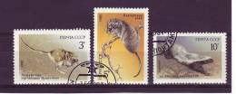 Russie YV 5241/2 O 1985 Rongeurs; 5404 O 1987 Ratel - Nager