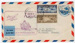 FIRST FLIGHT - SAN JUAN  ... PARAMARIBO   - 1929 - 1c. 1918-1940 Lettres