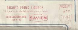 Poids Lourds, "Saviem", Bagneux- EMA Secap N  - Devant D'enveloppe    (M191) - Camions