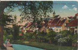 FRANCE  - HAUT RHIN - ALSACE – ALKIRCH –GENERAL VIEW –ADDR TO SCHWITZERLAND  W 2 STS OF  15 C POSTM. MULHOUSE RECARFR1 P - Altkirch