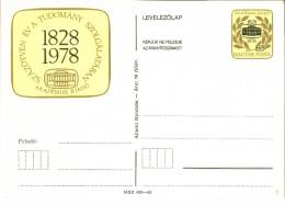 HUNGARY - 1978.Postal Stationery  - 150th Anniversary Of Academic Publisher MNH!!!Cat.No.263. RR!! - Postwaardestukken