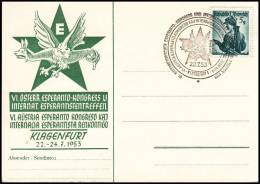 Austria 1953, Card "Esperanto Kongress" - Lettres & Documents