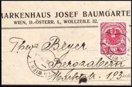 Austria 1921, Wrapper - Brieven En Documenten