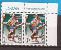 2001 X 1  CRNA GORA MONTENEGRO EUROPA CEPT  EUROPA SPORTS, HANDBALL USED  INTERESSANTE - 2001