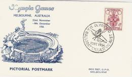 Australia 1956 Melbourne Olympic Games,Canoeing, Souvenir Card - Zomer 1956: Melbourne