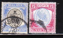 Malaya Negri Sembilan 1949-55 Arms 2v Used - Negri Sembilan