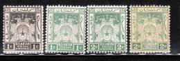 Malaya Kelantan 1921-28 Symbol Of Government 4v Mint - Kelantan