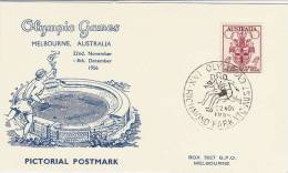 Australia 1956 Melbourne Olympic Games,Foot Running, Souvenir Card - Sommer 1956: Melbourne