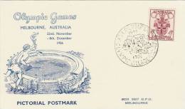 Australia 1956 Melbourne Olympic Games,Inside Village, Souvenir Card - Estate 1956: Melbourne