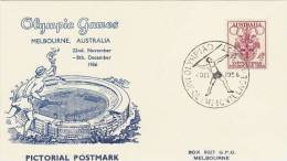 Australia 1956 Melbourne Olympic Games,Javelin, Souvenir Card - Estate 1956: Melbourne