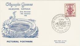 Australia 1956 Melbourne Olympic Games,Mens Swimming, Souvenir Card - Estate 1956: Melbourne