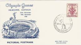 Australia 1956 Melbourne Olympic Games,Olympic Torch, Souvenir Card - Verano 1956: Melbourne