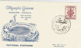 Australia 1956 Melbourne Olympic Games,Rowing, Souvenir Card - Sommer 1956: Melbourne