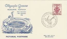 Australia 1956 Melbourne Olympic Games,Womens Diving, Souvenir Card - Verano 1956: Melbourne