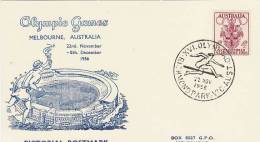 Australia 1956 Melbourne Olympic Games,Womens Hardles, Souvenir Card - Zomer 1956: Melbourne