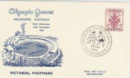 Australia 1956 Melbourne Olympic Games,Womens Relay, Souvenir Card - Verano 1956: Melbourne