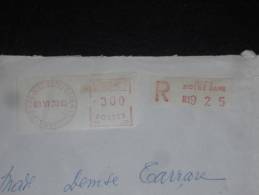 NICE NOTRE DAME - ALPES MARITIMES - VIGNETTE AFFRANCHISSEMENT GUICHET LETTRE RECOMMANDEE - CACHET ROND MANUEL BRON RHONE - 1969 Montgeron – Weißes Papier – Frama/Satas