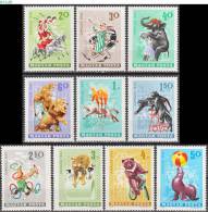 HUNGARY, 1965, Circus Acts, Set Of 10, Sc/Mi 1684-1693 / 2141A-50A - Cirque