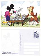 DISNEY,MICKEY MOUSE,ECHECS,CHESS POSTCARD UNUSED. - Scacchi