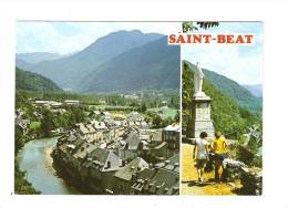 CSM : 31 - Haute Garonne : Saint Beat : 2 Vues : Vue Générale Vers Le Val D'Aran - La Vierge & Le Château - Other & Unclassified