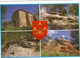 83.- VIDAUBAN. Sainte Brigitte Et Sites De Rochers L´environnant. (chapelle, Blason, Timbre Rond, Coupe Du Monde 98 - Vidauban