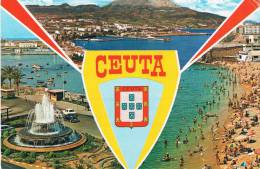 CEUTA - Bellezas De La Ciudad / Beautés De La Ville, Carte Multi-vues Belles Animations - Circulée En 1991 - 2 Scans - Ceuta