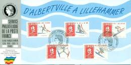 099 Carte Officielle Exposition Internationale Exhibition Kiel Oslo 1993 FDC Jeux Olympiques D´hiver Albertville Olympic - Expositions Philatéliques