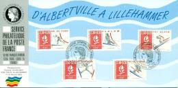 099 Carte Officielle Exposition Internationale Exhibition Kiel Oslo 1993 FDC Jeux Olympiques D´hiver Albertville Olympic - Briefmarkenausstellungen