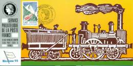 108 Carte Officielle Exposition Internationale Exhibition Riccione 1993 FDC Train D´Artouste Zug Eisenbahn Railways - Trenes