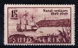 D0104 SOUTH AFRICA 1949, SG 127 Centenary Of Natal Settlers - ERROR Spot On 'S' Of Suid-Africa  MNH - Ungebraucht