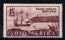 D0104 SOUTH AFRICA 1949, SG 127 Centenary Of Natal Settlers - ERROR Spot On 'S' Of Suid-Africa  MNH - Nuevos